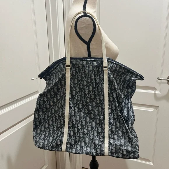 CHRISTIAN DIOR BLUE NYLON TROTTER BAG - Picture 15 of 16